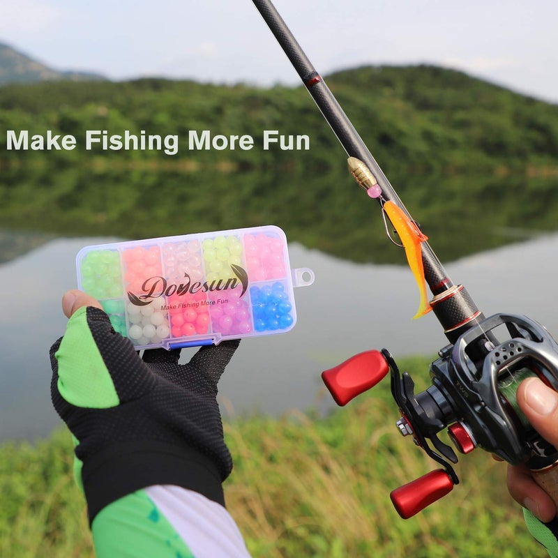 Dovesun Fishing Beads - Glow in Dark, Colorful Floating Beads for Saltwater Fishing Rigs - 10 Colors, 6mm/0.24in (600pcs) - Image 5